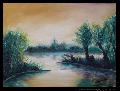 Vzpart  30 x 40 cm olaj, farost  -